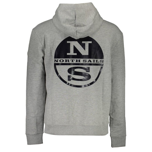 Grey Cotton Men's Hoodie