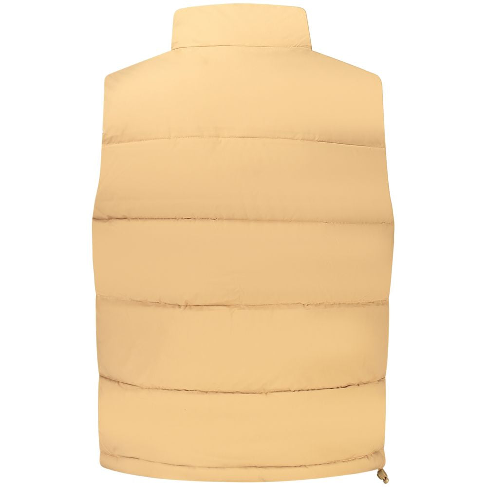 Brown Polyester Men's Sleeveless Jacket