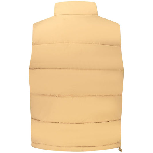 Marrone Polyester Men's Sleeveless Jacket