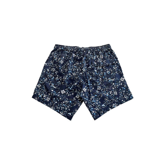 Blue Polyester Men Swim Short