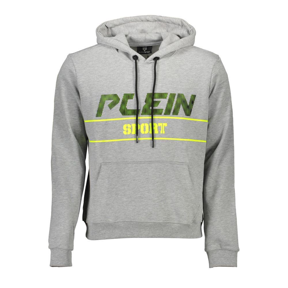 Gray Cotton Men's Hooded Sweater