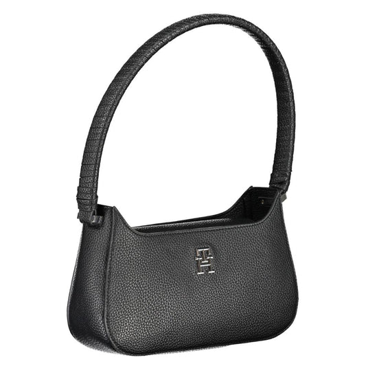 Black Polyurethane Women Handbag
