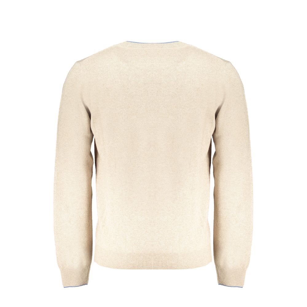 Beige Wool Men's Sweater