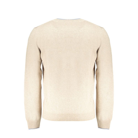 Beige Wool Men's Sweater