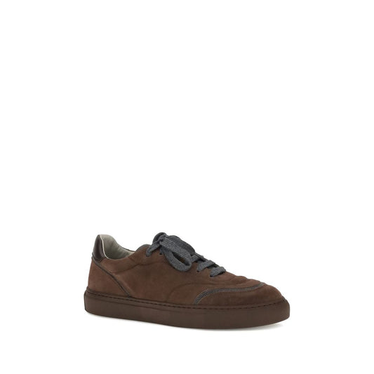 Brown Calf Leather Bos Taurus Low Top Sneakers