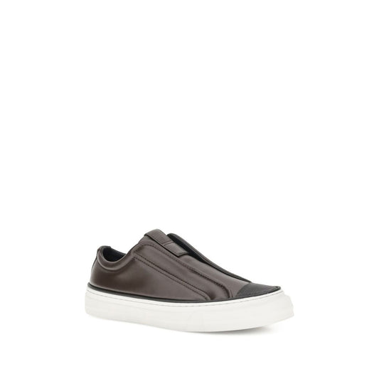 Black Calf Leather Bos Taurus Low Top Sneakers