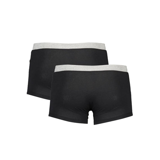 Black Cotton Men's Boxer Short