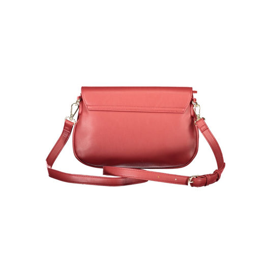 Rosso Polyurethane Women Handbag