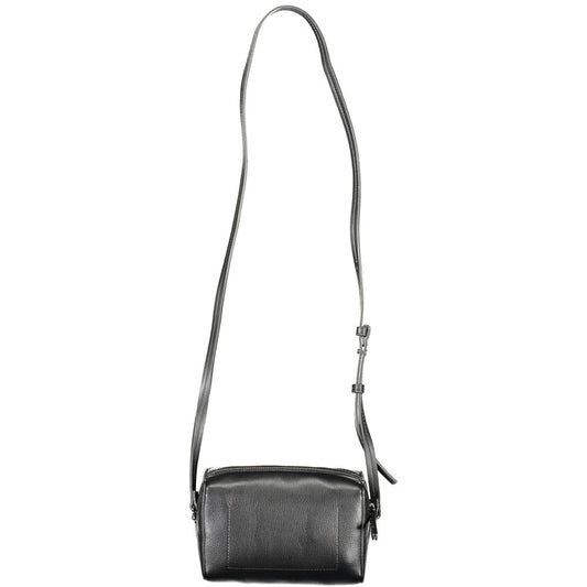 Black Polyester Women Shoulder Bag
