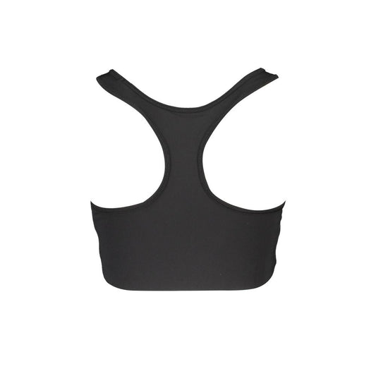Black Polyester Women's Sports Bra