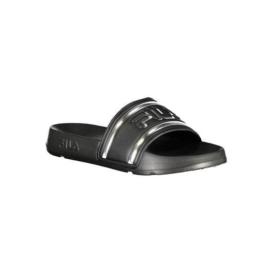 Black Polyurethane Women's Slipper