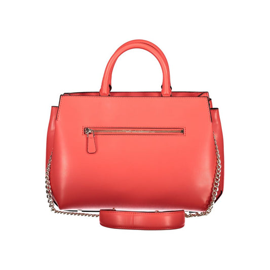 Rosso Poliuretano Women Handbag