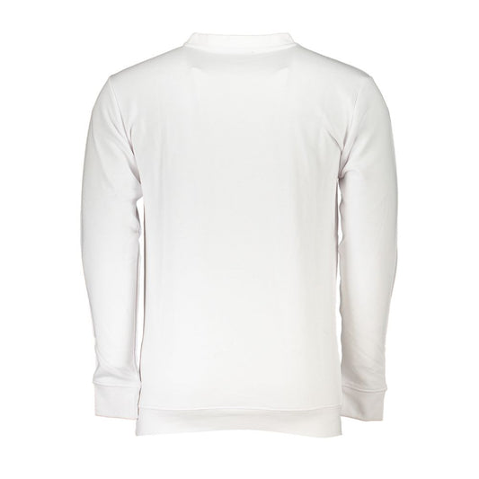 White Cotton Men Sweatshirt