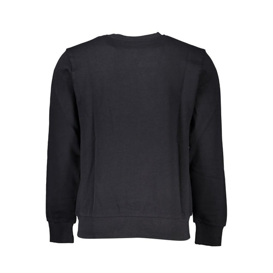 Black Cotton Men Sweatshirt