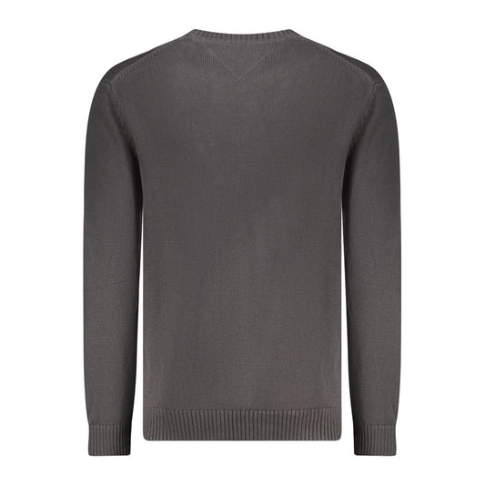 Black Cotton Men's Sweater