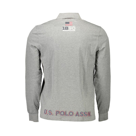 Gray Cotton Men's Polo