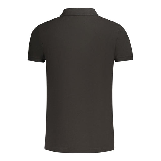 Black Cotton Men Polo