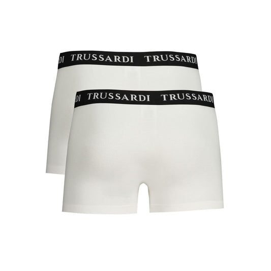 White Cotton Men's Boxer Briefs