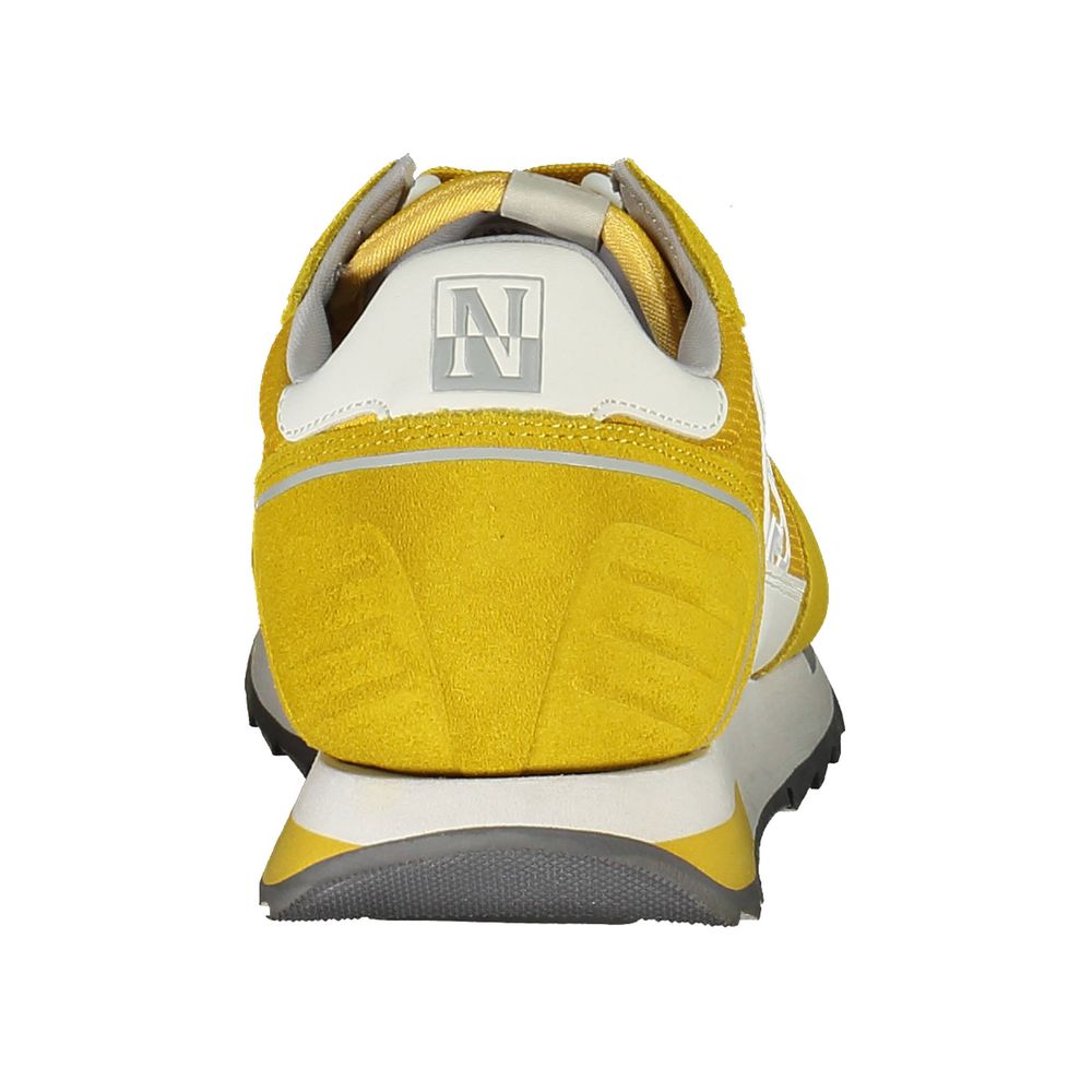 Yellow Polyurethane Men Sneaker