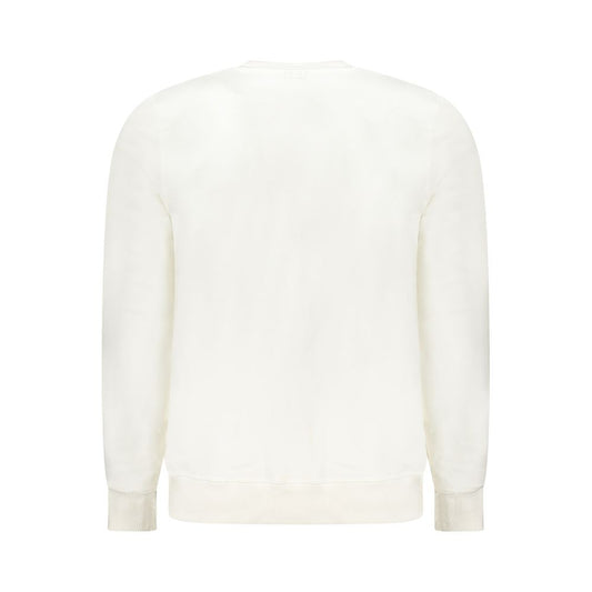 White Cotton Men Sweatshirt