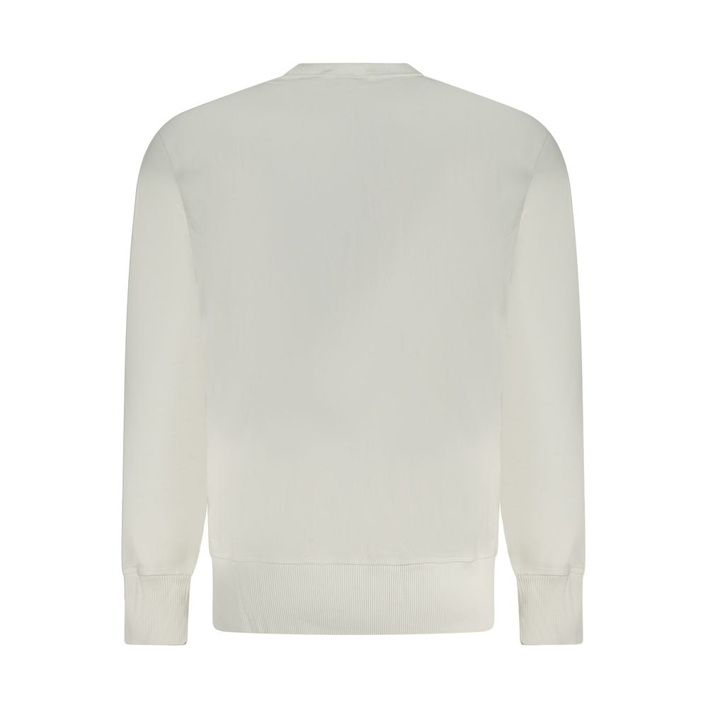 White Cotton Men Sweatshirt
