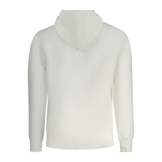 White Cotton Men's Hooded Sweatshirt