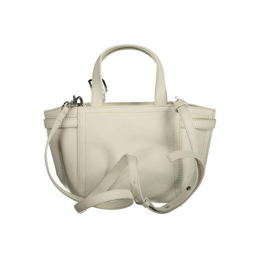 Bianco Polyester Women Handbag
