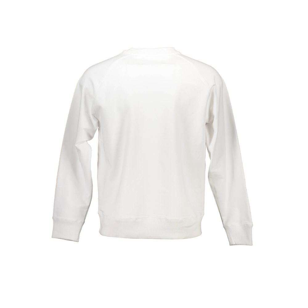 White Cotton Men Sweatshirt