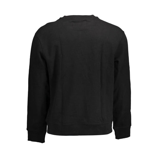 Black Cotton Men's Sweatshirt