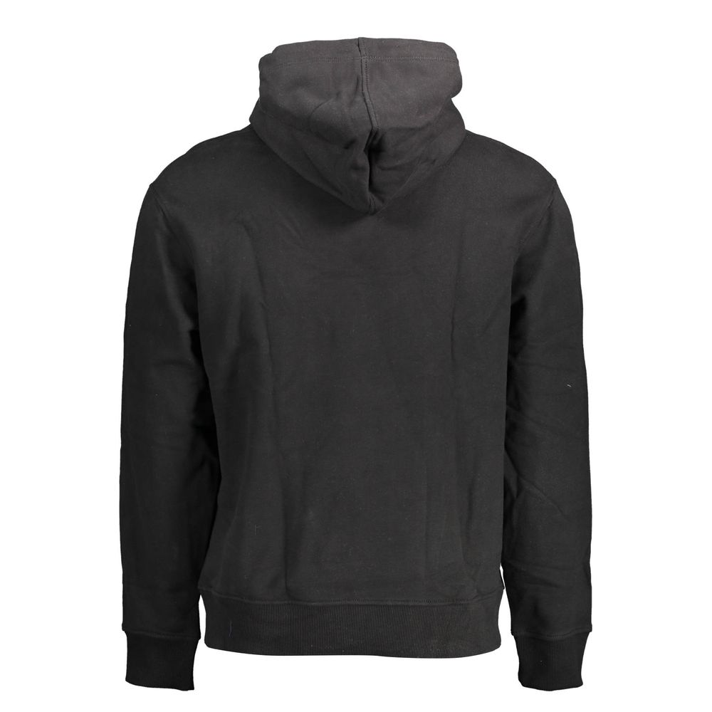 Black Cotton Men Sweatshirt