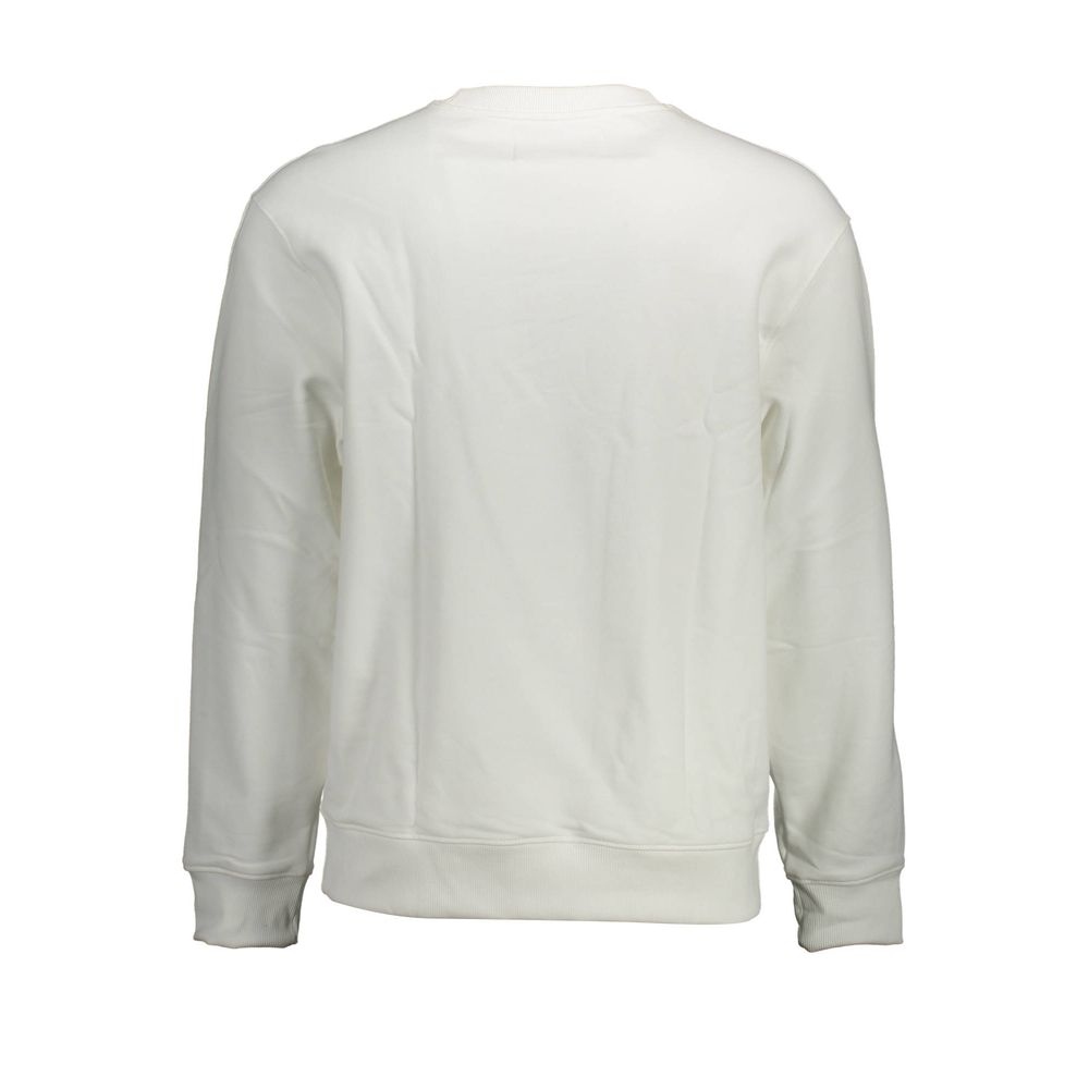 White Cotton Men Sweatshirt