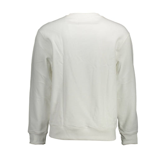 White Cotton Men Sweatshirt