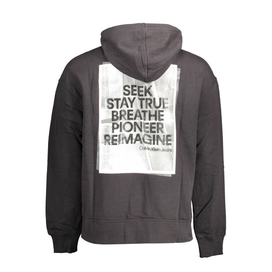 Black Cotton Men's Hoodie