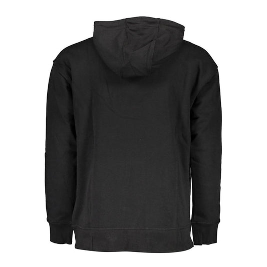 Black Cotton Men Sweatshirt