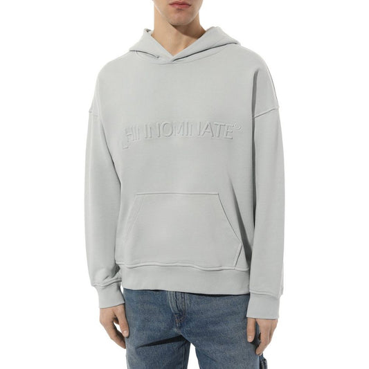 Gray Cotton Men Hoodie