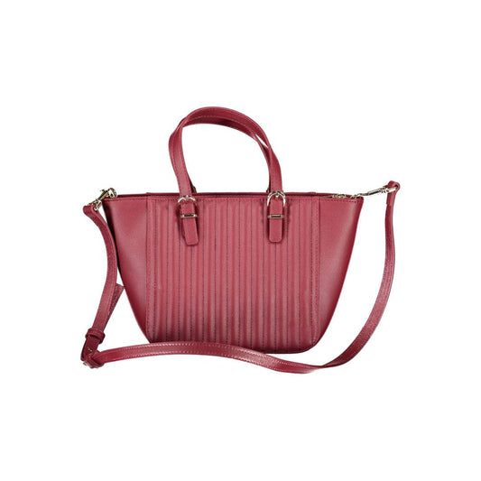 Rosso Poliuretano Womens Handbag