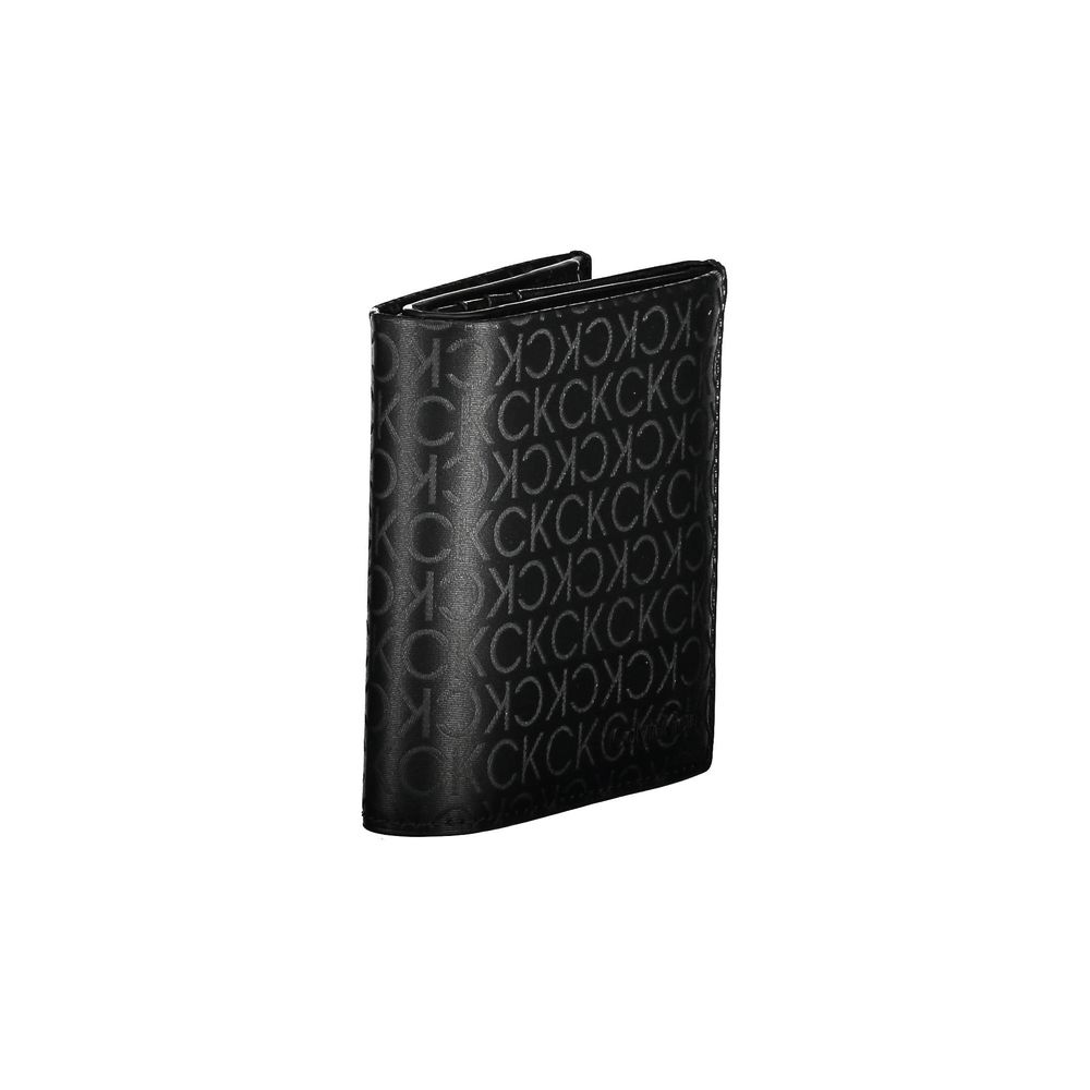 Black Polyurethane Men Wallet