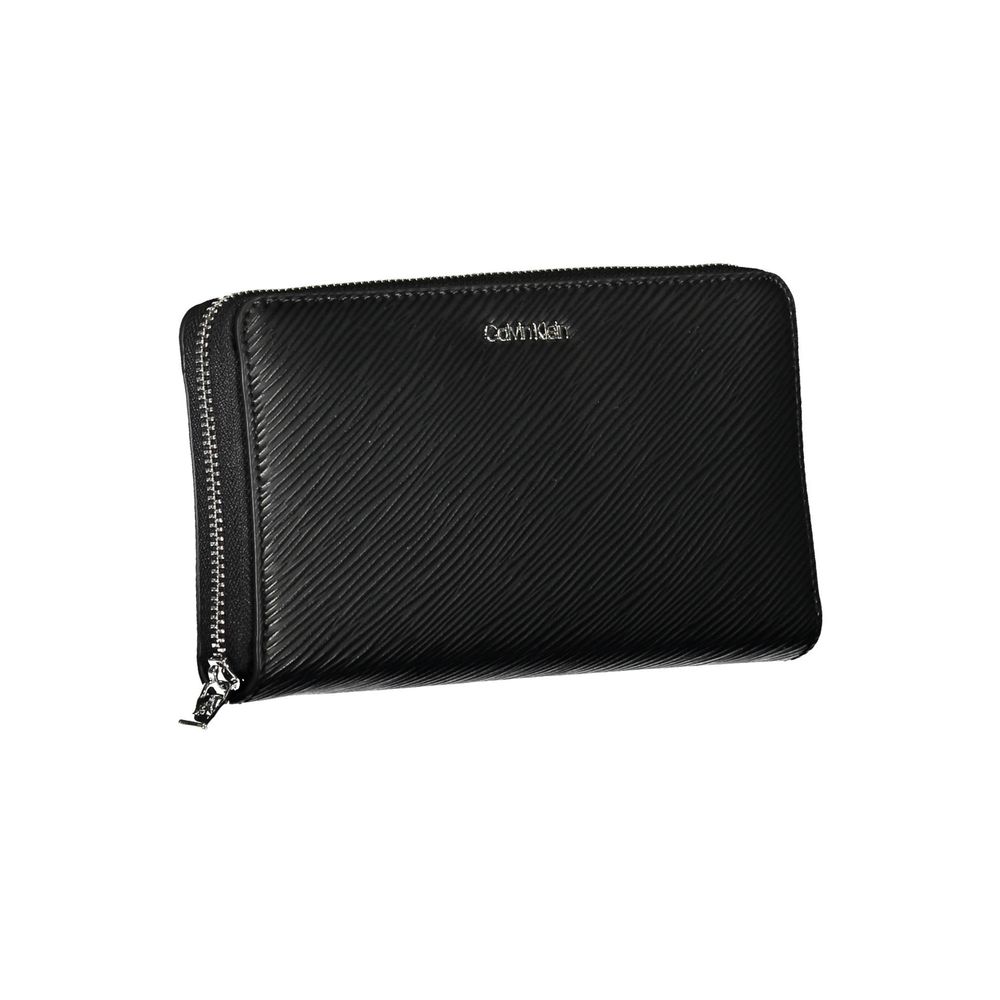 Black Polyurethane Women Wallet