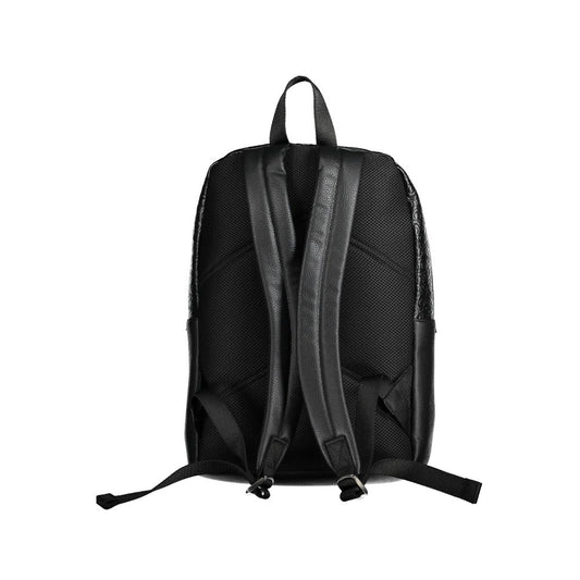 Black Polyester Men's Backpack