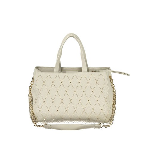 White Polyurethane Women Handbag