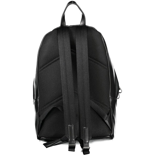 Black Polyester Men's Backpack