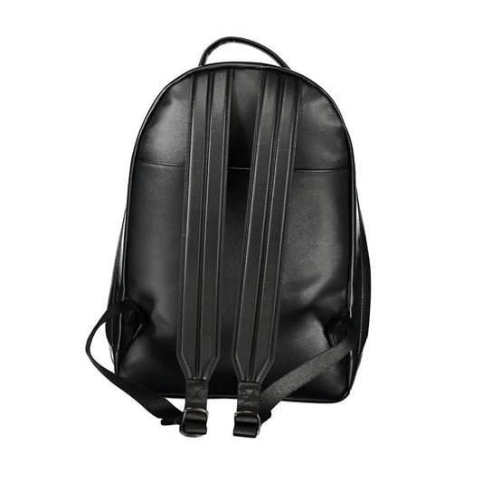 Black Polyester Men's Backpack