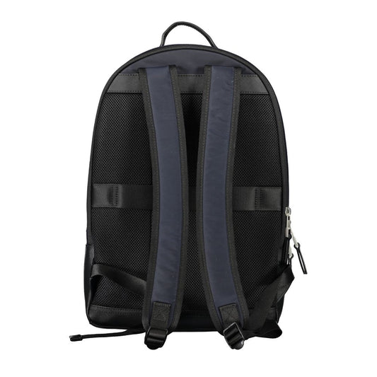 Blue Polyester Men Backpack