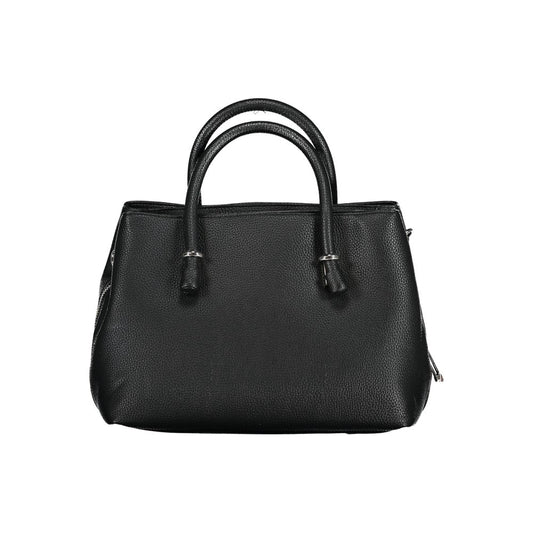 Black Polyurethane Women Handbag