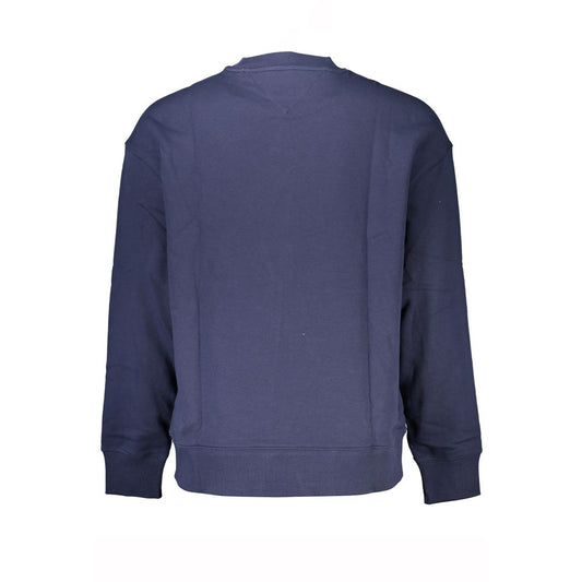 Blue Cotton Men Sweatshirt