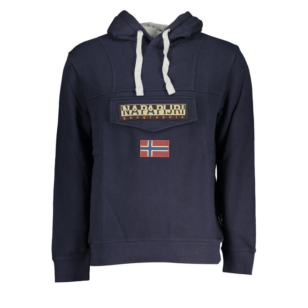 Blue Cotton Men Sweater