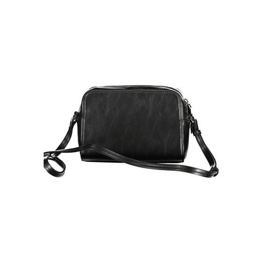 Black Polyester Women Shoulder Bag
