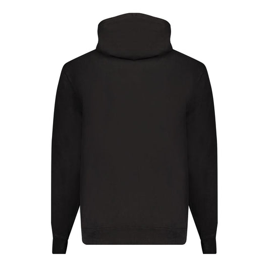 Black Cotton Men Sweater