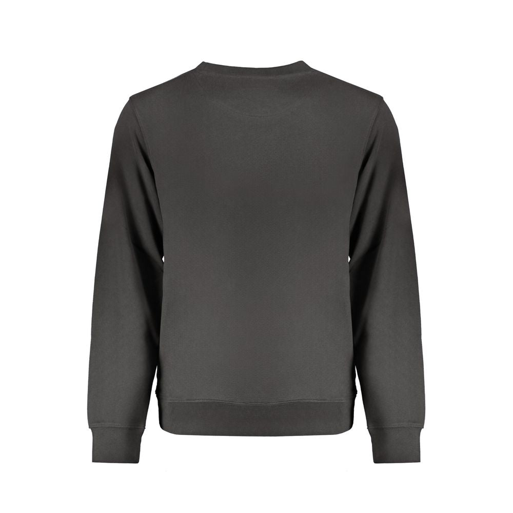 Black Cotton Men Sweatshirt