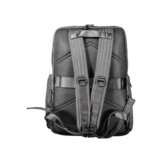 Black Polyester Men's Backpack